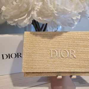 NIB DIOR Raffia Pouch/Clutch